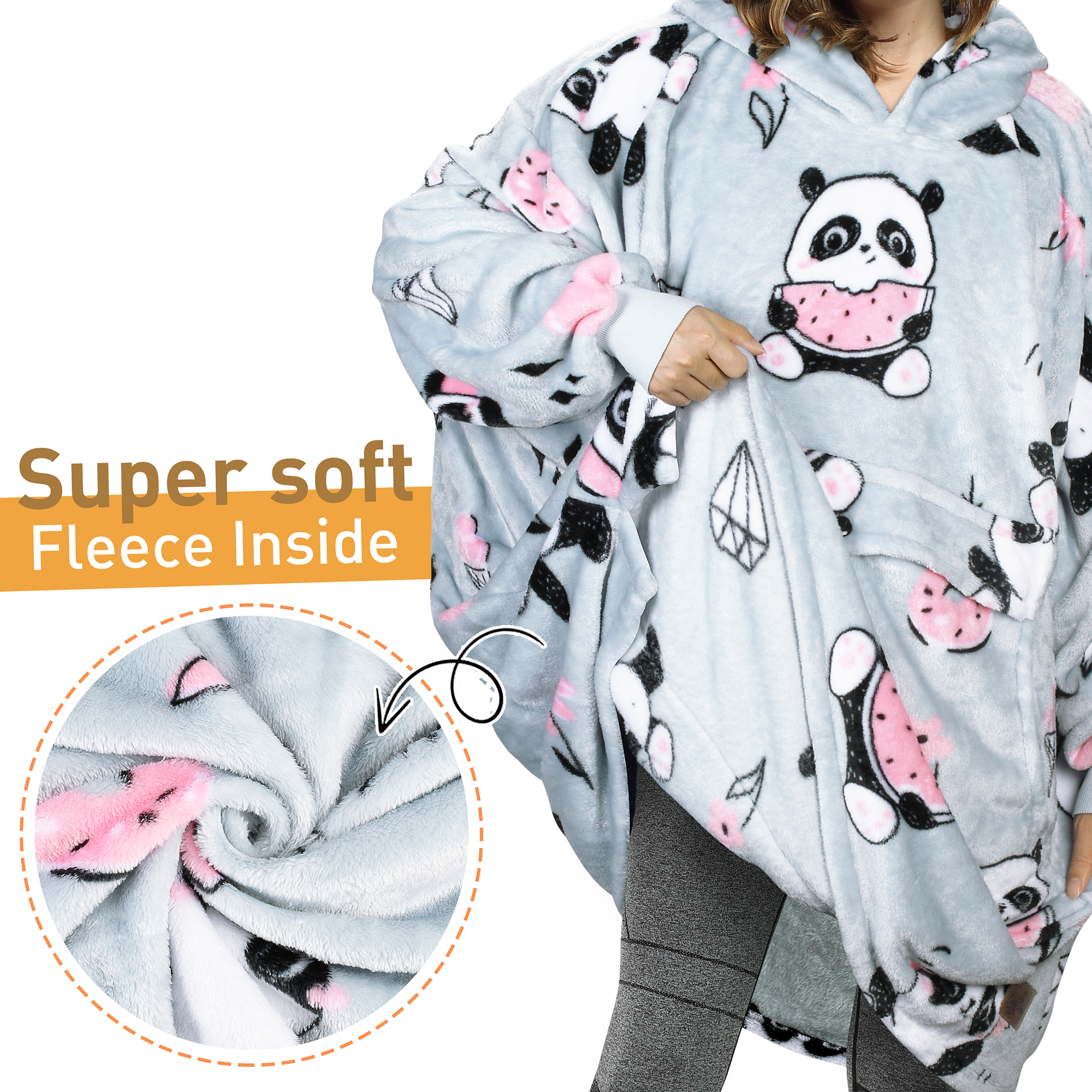 Catalonia Oversized Blanket Hoodie Sweatshirt, Wearable Fleece Pullover for Adult Men Women Teenagers Kids Wife Girlfriend