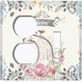 thumbnail image 4 of Metal Light Switch Plate Cover Vintage Retro Postal Floral Bicycle Card FLW124, 4 of 13