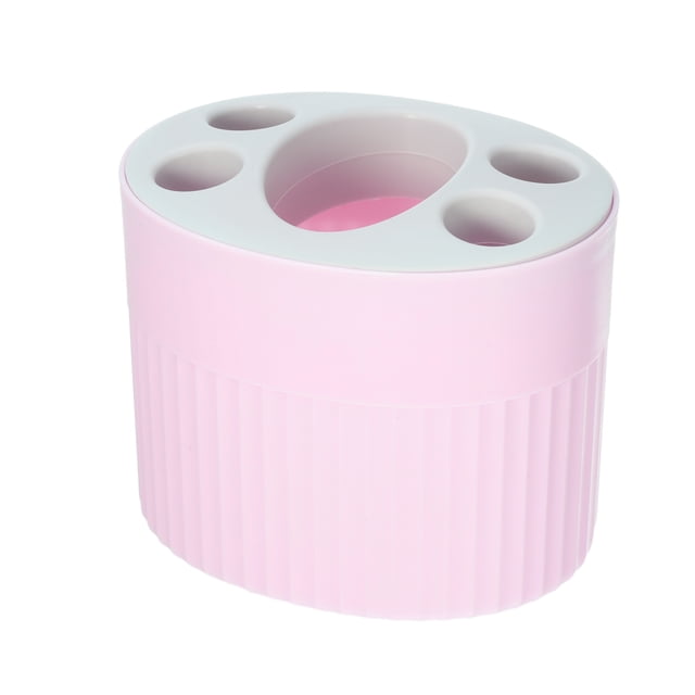 Soportes para cepillos de dientes, soportes para cepillos de dientes de baño, organizadores de almacenamiento de cepillos de dientes para almacenamiento en el baño, rosa 4.69x3.62x3.73