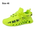 thumbnail image 4 of Qarigey Zapatillas de deporte para niños, transpirables, antideslizantes, tejidas, atléticas, para caminar, para correr, resistentes al desgaste, Calzado Verde cuarenta y seis, 4 of 6