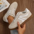 thumbnail image 4 of CHICVOMEY Vintage Sneakers for Women Casual Lace-Up Walking Sneakers Fashion Women Sneakers with Memory Foam Insole Non-Slip Tennis Shoes, 4 of 9