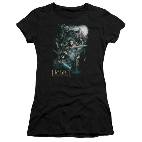 The Hobbit Epic Adventure S/S Junior Women's T-Shirt Sheer Black