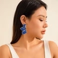 thumbnail image 2 of Big Flower Earrings For Women, Irregular Petal Earring Stainless Steel Unique Statement Flower Dangle Earrings Chunky Hypoallergenic Stud Earrings Trendy Jewelry Gift[Z1], 2 of 2