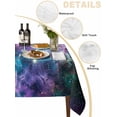thumbnail image 2 of Purple Ombre Starry Night Table Cloth, Waterproof Tablecloth for Rectangle Tables, Modern Abstract Art Reusable Washable Fabric Table Cover for Restaurant Kitchen Dining Tables 60"x102", 2 of 9