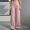 Pink women plus size wide leg pants a1, variant on BRELIL Women Plus Size Wide Leg Trousers High Waisted with Pockets Solid Casual Office Long Pants Loose Fall Winter Fashion Outfits, Gray 2XL