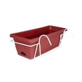 thumbnail image 2 of koolsoo Outdoor Wall Planter Hanging Drainage Decorative 20'' Window Box Planter Railing red, 2 of 9