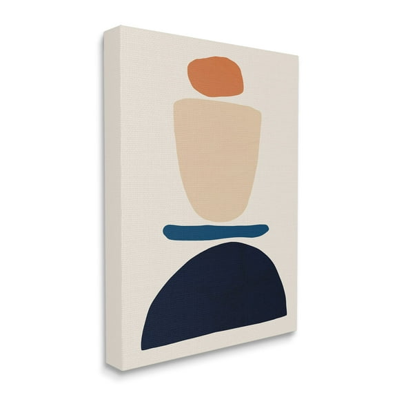 Stupell Industries Western Balanced Abstract Shapes Orange Blue,16 x 20,Designed by Victoria Barnes