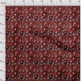 thumbnail image 4 of oneOone Silk Tabby Red Fabric Abstract Craft Projects Decor Fabric Printed By The Yard 42 Inch Wide, 4 of 4