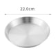 thumbnail image 5 of Plato de cena de metal de acero inoxidable redondo con filtro de aceite para hornear, freír, cocinar y escurrir aceite., 5 of 5