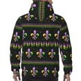 thumbnail image 6 of Bingfone Mardi Gras Fleur De Lis Men'S Drawstring Hoodie Long Sleeve Pocket Sweatshirts-3x-Large, 6 of 9