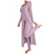 thumbnail image 2 of Pincandy Women's Solid Color Pajama Set - Crew Neck Long Sleeve Top & Pants, Casual & Comfortable for Homewear, 2 of 5