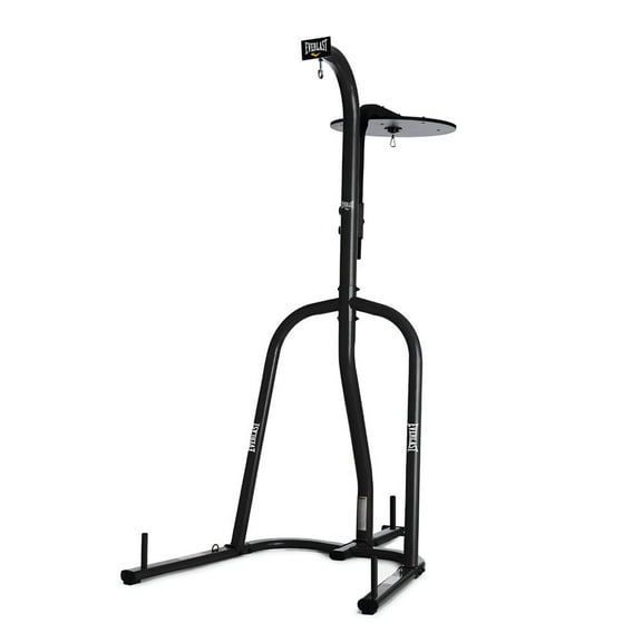 Everlast Dual-Station Heavy Bag Stand, Black Steel