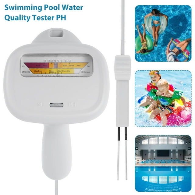 POINTERTECK Détecteur de Qualité d'Eau PH Compteur de Chlore Résiduel PH/CL2 Détecteur de Chlore Résiduel Aquarium Piscine Source Thermale Eau Spa Inspection de la Qualité de l'Eau PVC
