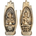 thumbnail image 3 of Resin Figurine, Strong Structure Eco-friendly Exquisite Workmanship Home Buddha Statue, Buddha Figurine, For Home Living Room Gold, 3 of 8