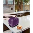 thumbnail image 4 of Pure Dark Purple Toaster Cover 4 Slice, Simple Solid Color Dustproof Bread Machine Oven Cover with Storage Pockets, Fits Most Kitchen Toasters Protector, 4 of 5
