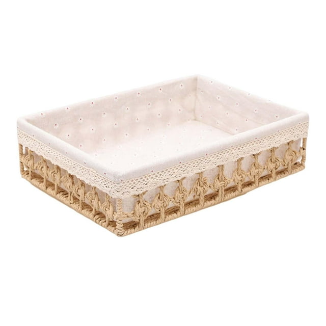 Cestas Caja de cosméticos Organizador de cocina de paja Cestas para servir alimentos Electrodomésticos pequeño