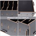 thumbnail image 3 of Porta tarjetas de madera Organizador de tarjetas de madera Caja de almacenamiento de madera Caja con compartimentos, 3 of 8