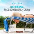 thumbnail image 3 of Ostrich 5 Position Wood Arm, Full Mesh Beach Chair, w/Pillow, Blue, 3 of 13