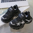 thumbnail image 2 of Cathalem Sneakers for Girls Little Girl & Big Girl Low Platform Court Sneaker (Black,3), 2 of 5