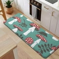 thumbnail image 5 of Red Mushroom Leaf Green Pattern Kitchen Rug Mat,Kitchen Runner Rugs Non Skid Washable,Decorative Kitchen Floor Mats for Kitchen,Sink,Laundry,17"x47.2", 5 of 7