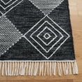thumbnail image 3 of SAFAVIEH Kilim Elouise Diamond Polyester Area Rug, Black/Ivory, 6' x 6' Square, 3 of 10
