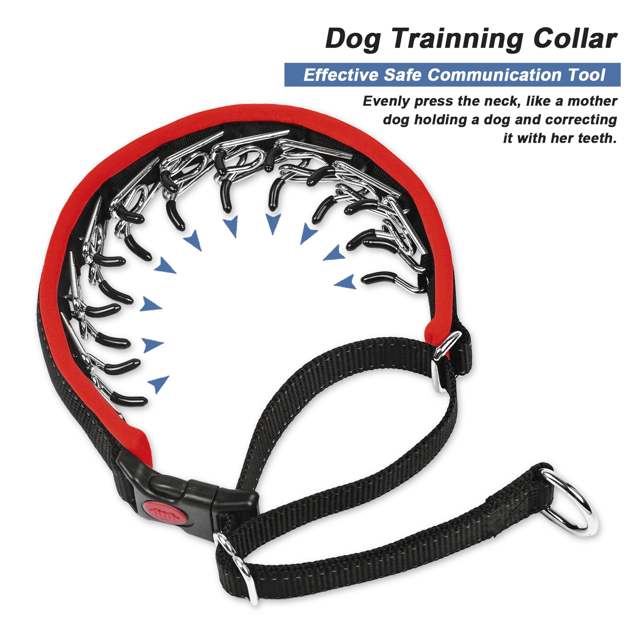 Martingale No Pull Collar with Buckle for Large Medium Small Dogs, Heavy Duty Nylon Adjustable Reflective Slip Collar for Anti Pull Training Walking