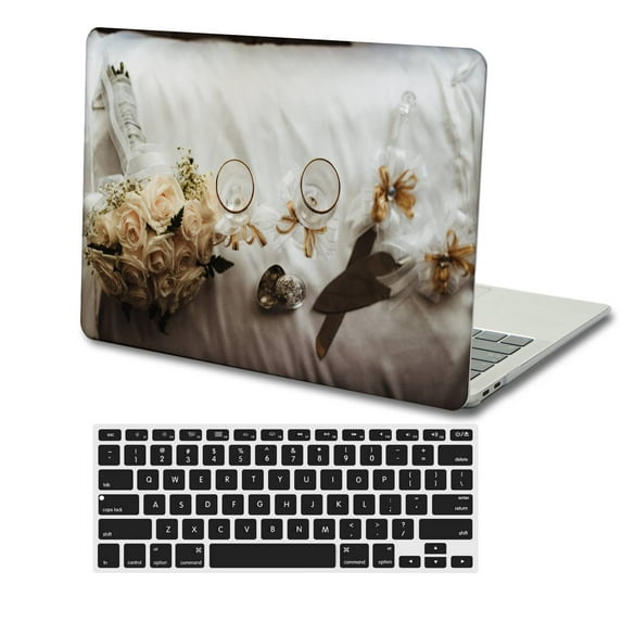 KSK KAISHEK Hard Case Shell Cover Compatible with MacBook Air 13.6 inchs m2( Touch Bar, 2022.0) + Black Keyboard Cover Model A2681, Type C Flower 1447