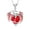 M, variant on Dragon Necklace Sterling Silver Birthstone Wyvern Necklace with Heart Shaped Crystal Jewelry Gift for Women