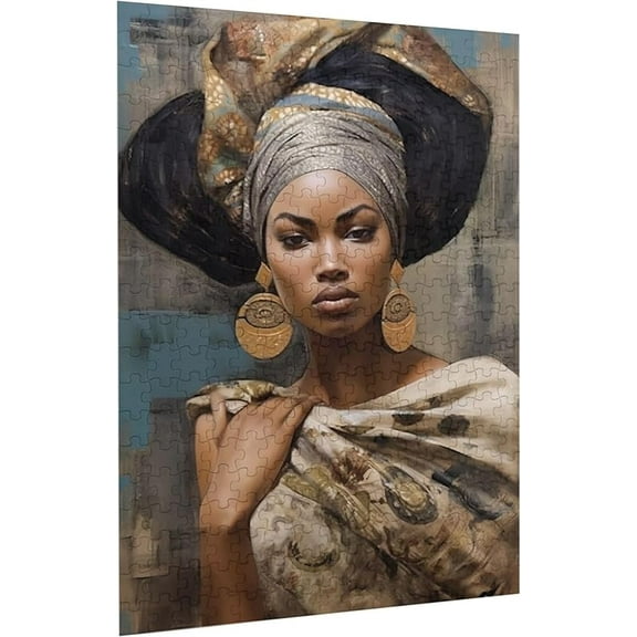 Puzzles for adults 50 pieces jigsaw puzzles African Black Woman African American Queen Formation wooden Wall Art Pictures for Living Room Props Toys