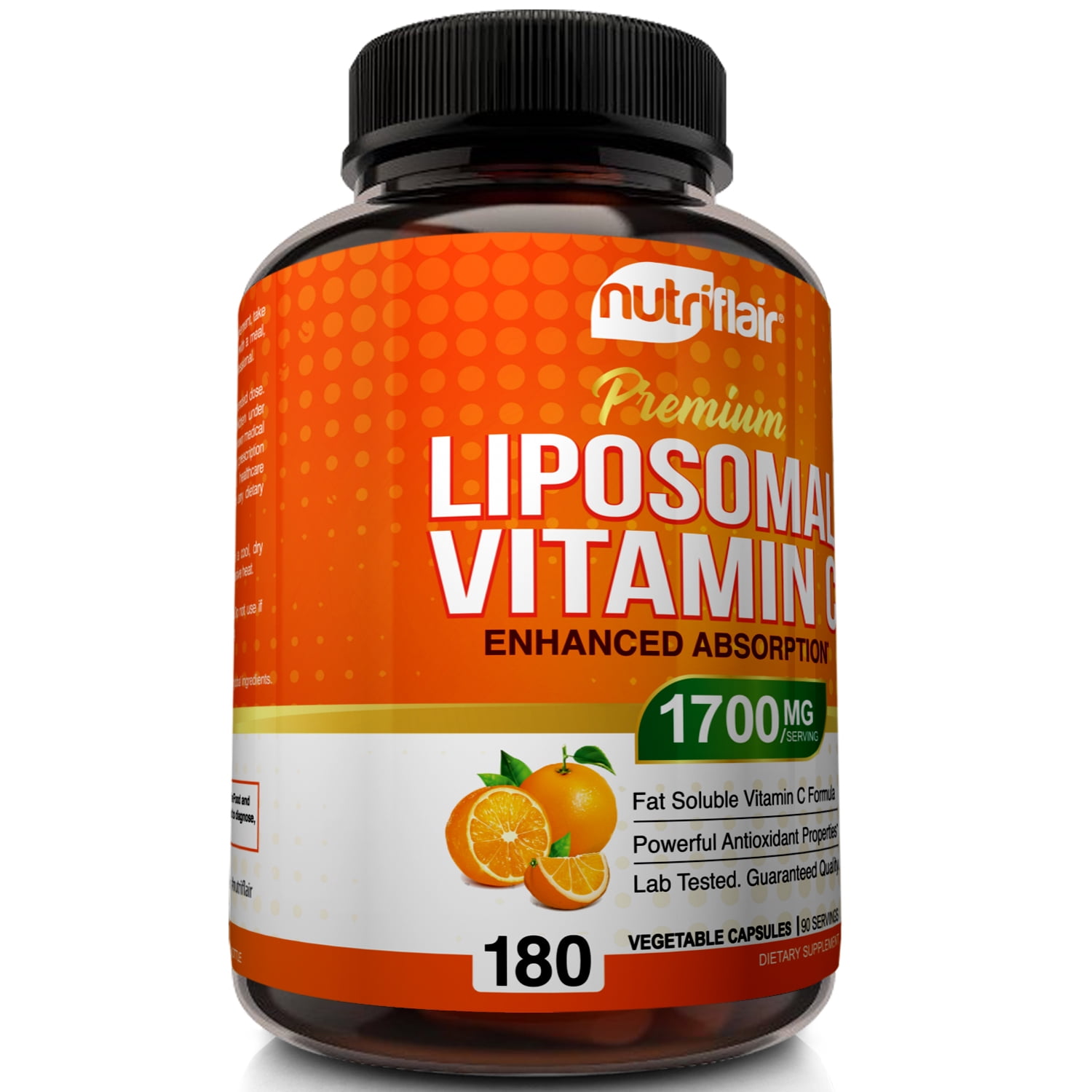 NutriFlair Liposomal Vitamin C Vegan Immune Support Supplement 180 Vegetable Capsules