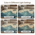 thumbnail image 7 of ODIKA 3'x5' Washable Area Rug Non-Slip, Flatweave, Easy Care Blue Nautical Kraken Map Design Antique Compass with Mermaid Motifs for Hallway, Laundry Room, 7 of 7
