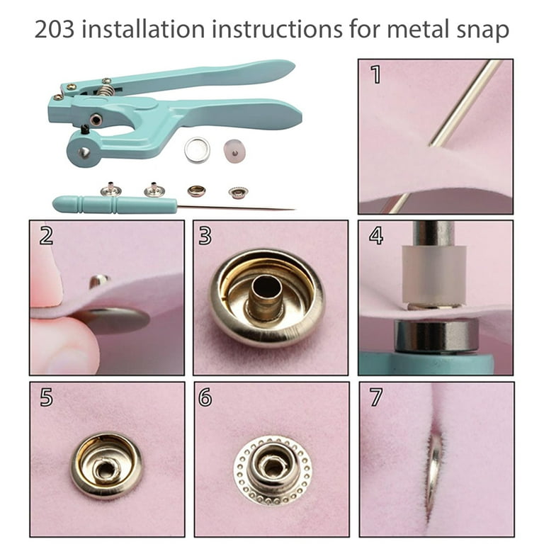 Metal button snaps deals