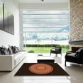 thumbnail image 7 of Ahgly Company Machine Washable Indoor Round Transitional Mahogany Brown Area Rugs, 6' Round, 7 of 7