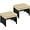 Brown/Khaki, variant on YKITRD Wicker Ottomans, Set of 2 Footrest with Removable Cushion, 2pcs PE Rattan Side Table Additional Seating Multipurpose Outdoor Furniture for Patio, Backyard, Brown/Khaki