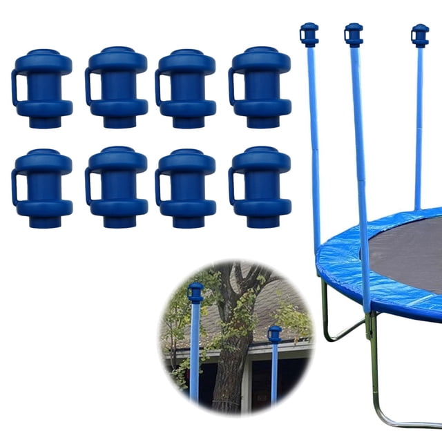 Noehoiugi 8 Pcs Trampoline Pole Caps 1 Inch In Dameter Enclosure Poles Caps Trampoline Net Pole Cap Replacement Enclosure Poles For Net Hook Safety Accessories