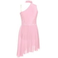 thumbnail image 5 of Kaerm Kids Girls Lyrical Dance Dress Sleeveless Hater Ballet Latin Leotard Figure Skating Dress Modern Dancewear Pink 16, 5 of 6
