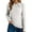 White, variant on Breezora Women Long Sleeve Thermal Top Mock Neck Twist Detail Fitted Soft Stretch Tee L Size Beige