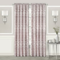 2 Pack Shabby Pastel Floral Rod Pocket Window Curtain Panel - Blush/Pink, 63 in. Long