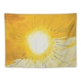 thumbnail image 5 of Chilfamy Boho Sun Tapestry Hippie Minimalist Tapestries Wall Hanging for Bedroom Room Aesthetic 70s Decor Bohemian Vintage Yellow Golden Abstract Sunset Dorm Decor Painting, 5 of 6