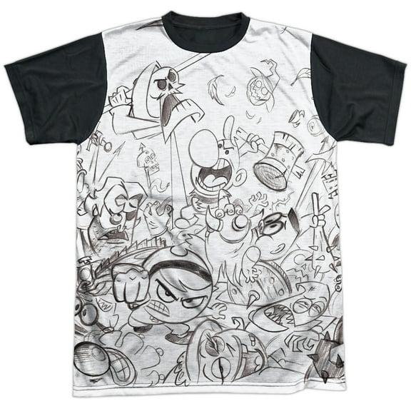 Grim Adventures Of Billy & Mandy Men's  Brawl Sublimation T-shirt White