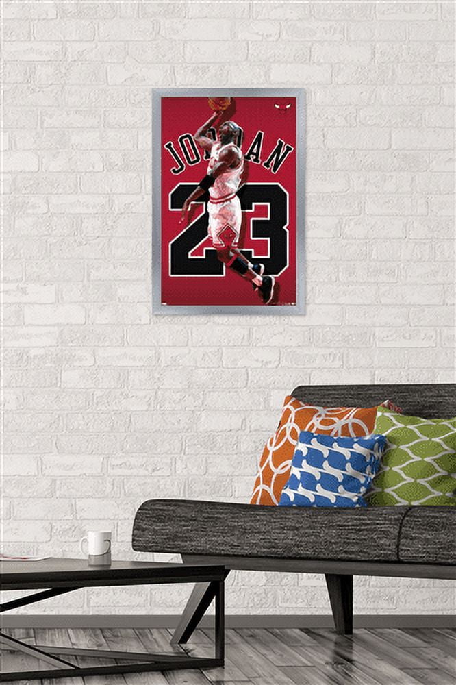 Michael Jordan - Jersey Wall Poster, 14.725" x 22.375", Framed
