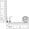 thumbnail image 2 of Gem Stone King Keren Hanan 1.66 Ct Heart Shape 6mm Purple Amethyst 925 Silver and 10K Yellow Gold Lab Grown Diamond Infinity Dangle Earrings, 2 of 3