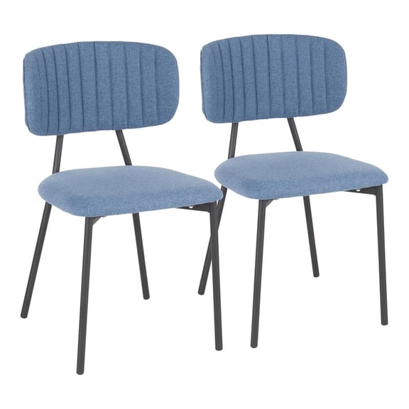 Lumisource Bouton Set Of 2 Chair With Black And Blue Finish CH-BOUTON BKBU2