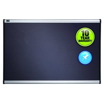 Quartet Prestige Plus Gray Diamond Mesh Bulletin Board - 24" Height X 36" Width - Aluminum Fabric Surface - Aluminum Frame (B443A)