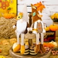 thumbnail image 6 of Fall Gnomes Decor, Halloween Handmade Plush Gnomes Faceless Doll with Dangling Legs for Thanksgiving Home Decoration on Farmhouse Tiered Tray, Mantle, Shelf Sitter or Side Table, 6 of 8
