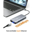 thumbnail image 5 of NOVOO USB C Docking Station 11-in-1 USB C Hub Adapter for Laptop,Triple Monitor Dual 4K HDMI Display Port,100W PD Charging,1000Mbps Ethernet,SD/TF,USB 3.0/2.0, 5 of 9