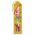 thumbnail image 2 of Beistle 2" x 8" 4th Place Award Ribbon Yellow 9/Pack AR004, 2 of 3