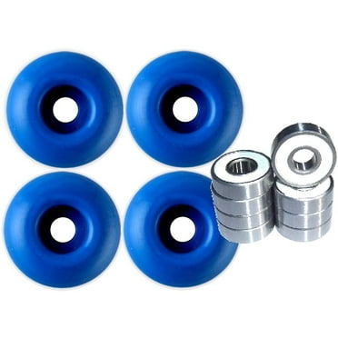 Blank Skateboard Wheels With ABEC 9 Bearings 50mm Blue