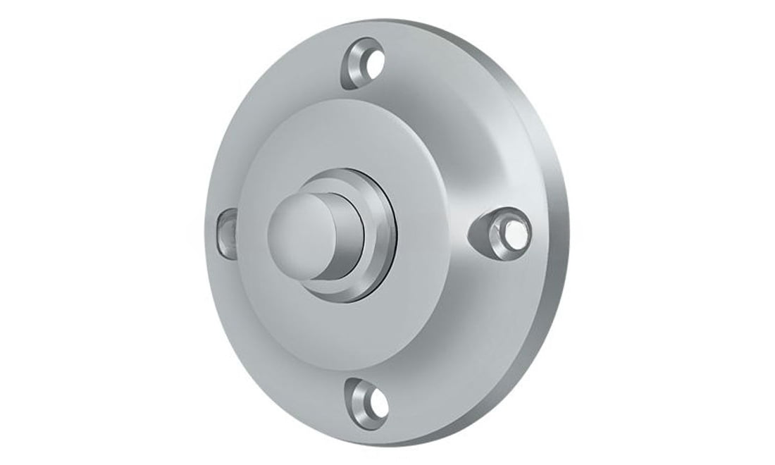 Deltana BBR213U26D Bell Button, Round Contemporary in Brushed Chrome
