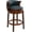 Navy, variant on Aulife Bar Stools Counter Height Rubber Wood Swivel Barstools with Back & Footrest-Genuine Leather Upholstered Bar Chair for Bar, Kitchen, Dining Room